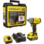 Llave De Impacto Stanley V20 1/2&rdquo; Brushless Con 2 Bater&iacute;as Profesional Modelo Sbw920m2k-b3