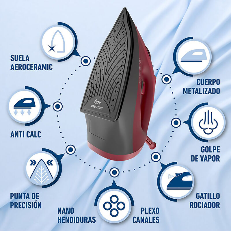 Plancha de Vapor Antiadherente Oster Durable Ro... image number null
