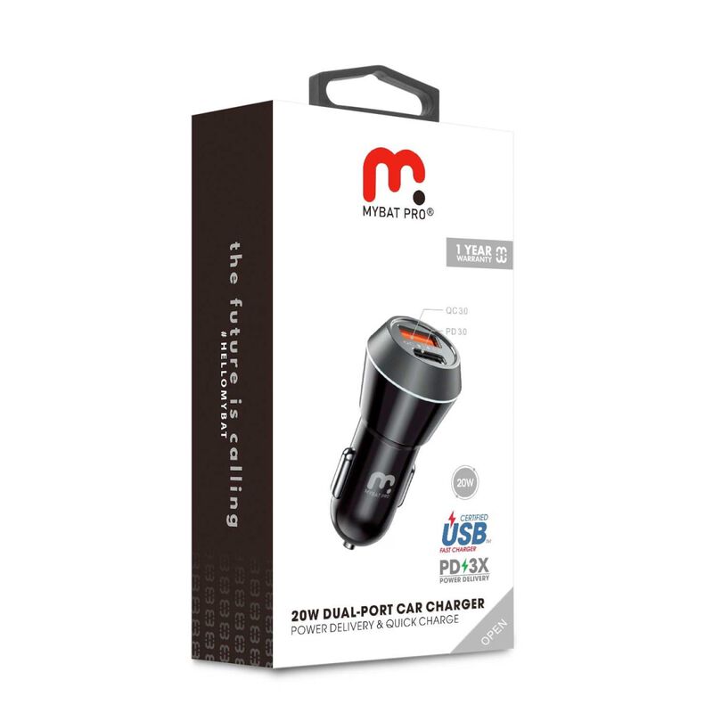 Cargador Auto Plug In Mybat Usb-c Pd 20w Negro ... image number null