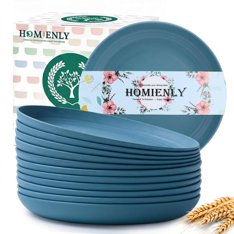 Platos De Ensalada Homienly 12 Uds, 23 cm Fibra... image number null