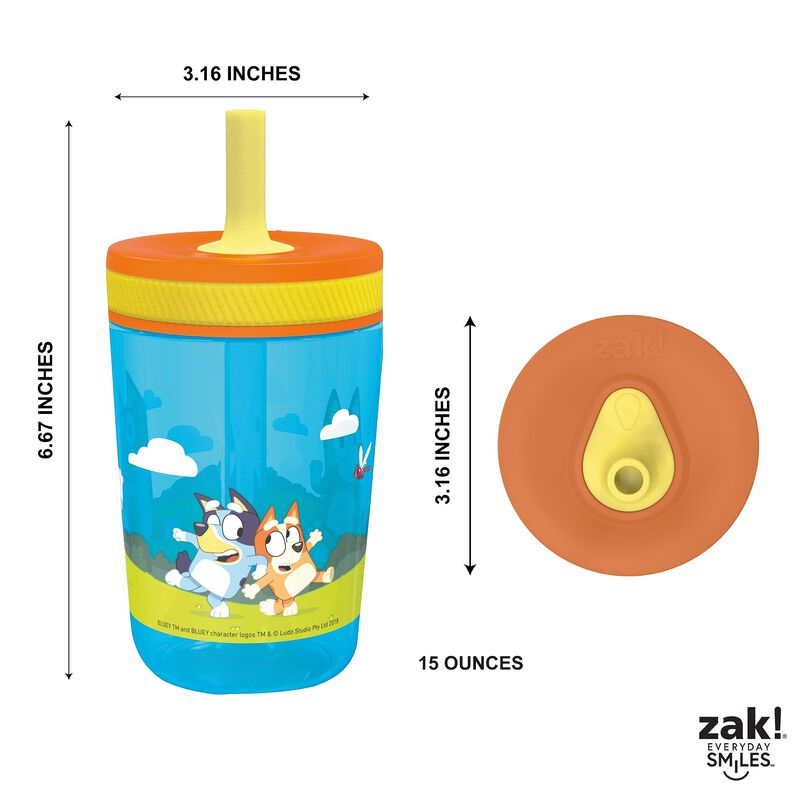 Set De Vasos Bluey Kelso De Zak Designs, 450 Ml... image number null