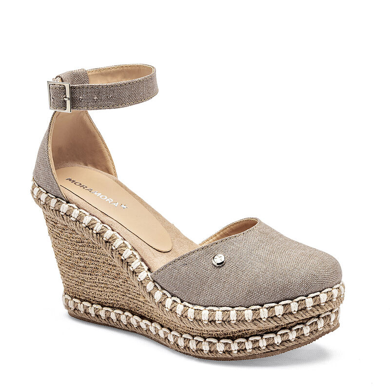 Moramora sandalia cu&ntilde;a para mujer beige cod 140... image number null