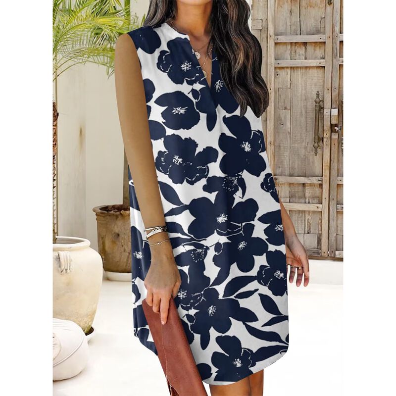 Vestido QACOHU Sin Mangas Floral Casual Tipo Sh... image number null