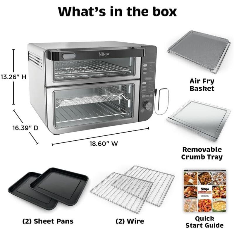 Horno Doble Ninja 12 Funciones 1800 W Air Fryer... image number null