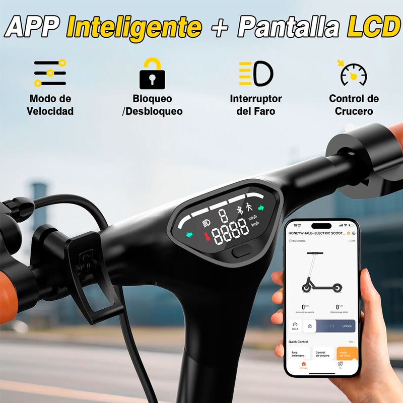 Scooter Eléctrico Honey Whale E9T Beige image number null