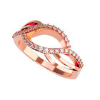 Anillo de Compromiso en Oro Rosa 10K con Circonia -  Talla:10.5/ FJ678-10R-CZ-105
