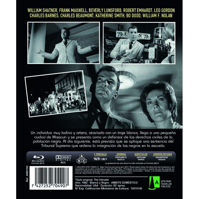 El Intruso (car&aacute;tula Reversible) [blu-ray] (196... image number null