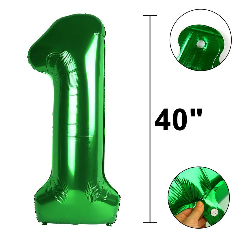 Globo Kelfuoya 102 cm Verde N&uacute;mero 1 De Mylar image number null
