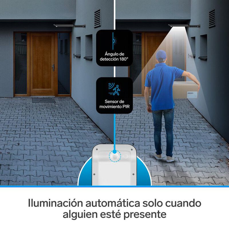 Lámpara Led Con Sensor De Movimiento, Panel Sol... image number null