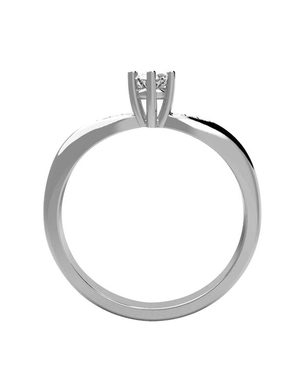 Anillo de Compromiso de 14K con Diamante de Lab... image number null