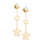 Aretes De Estrella De Oro Amarillo 14k