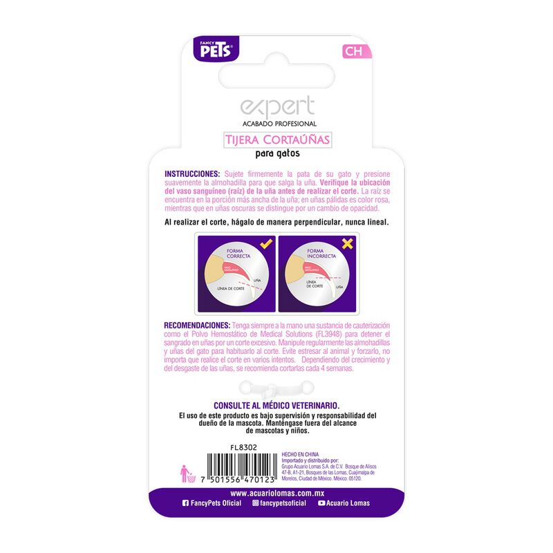 Fancy Pets Tijera Cortauñas para Gato Chico con... image number null