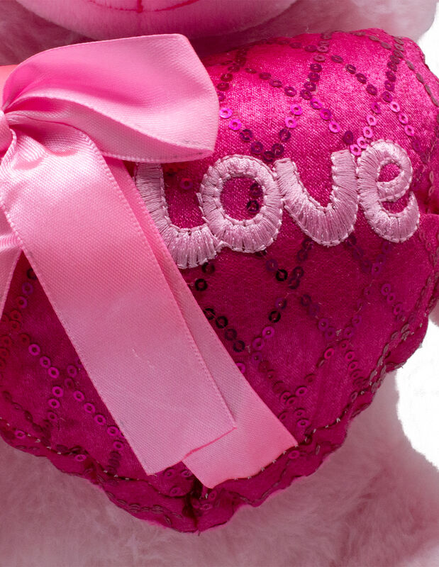 Oso De Peluche Rosa Coraz&oacute;n Con Mo&ntilde;o Regalo San... image number null