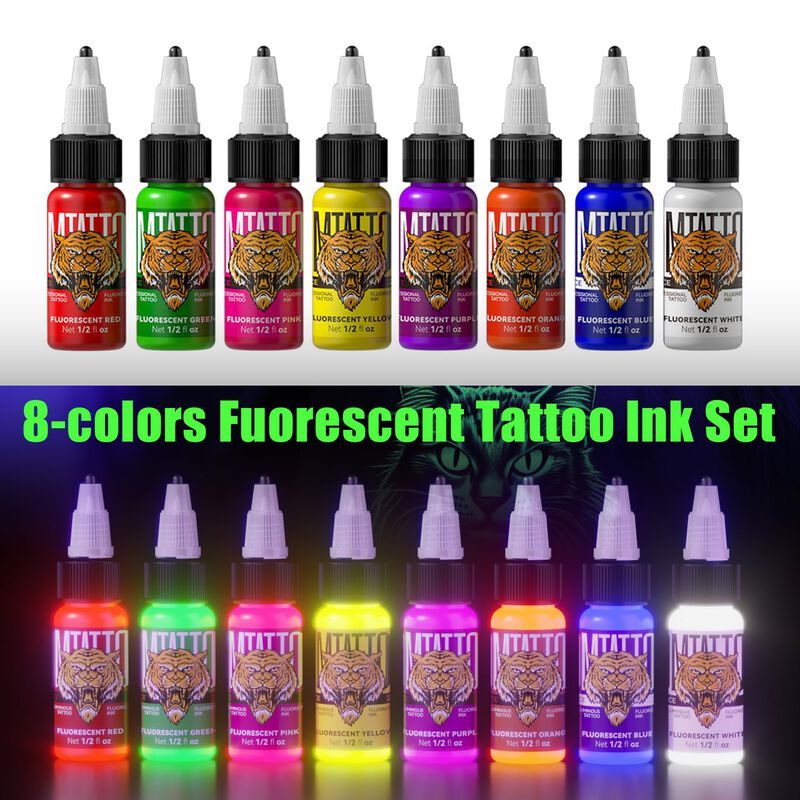 Set De Tintas Para Tatuaje Dmtattoo Fluorescent... image number null