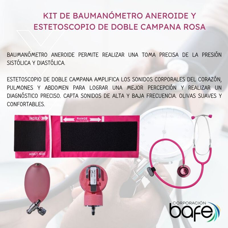 Kit Bauman&oacute;metro Aneroide Y Estetoscopio De Dob... image number null