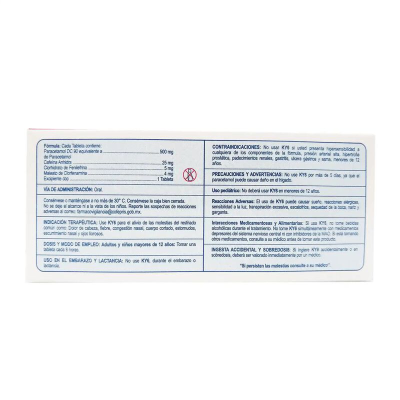 Ky6 Comp 500/25/5/4 Mg 10 Tableta(s) image number null