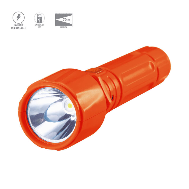 Linterna Led 1w Bater&iacute;a Recargable 6h 50lm 120 ... image number null