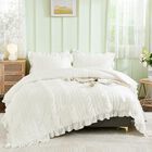 Juego De Edred&oacute;n Wongs Bedding White Queen Con Volantes, 3 Piezas