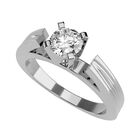 Anillo de Compromiso de 14K con Diamante de Laboratorio 0.50 CT F VS1 Talla 7.5 ORO BLANCO 14K &ndash; / M26-50-14W-LG-75