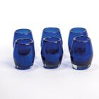 Mezcaleros  Set de 6 Mezcaleros de Vidrio Soplado Azul Marea Baja