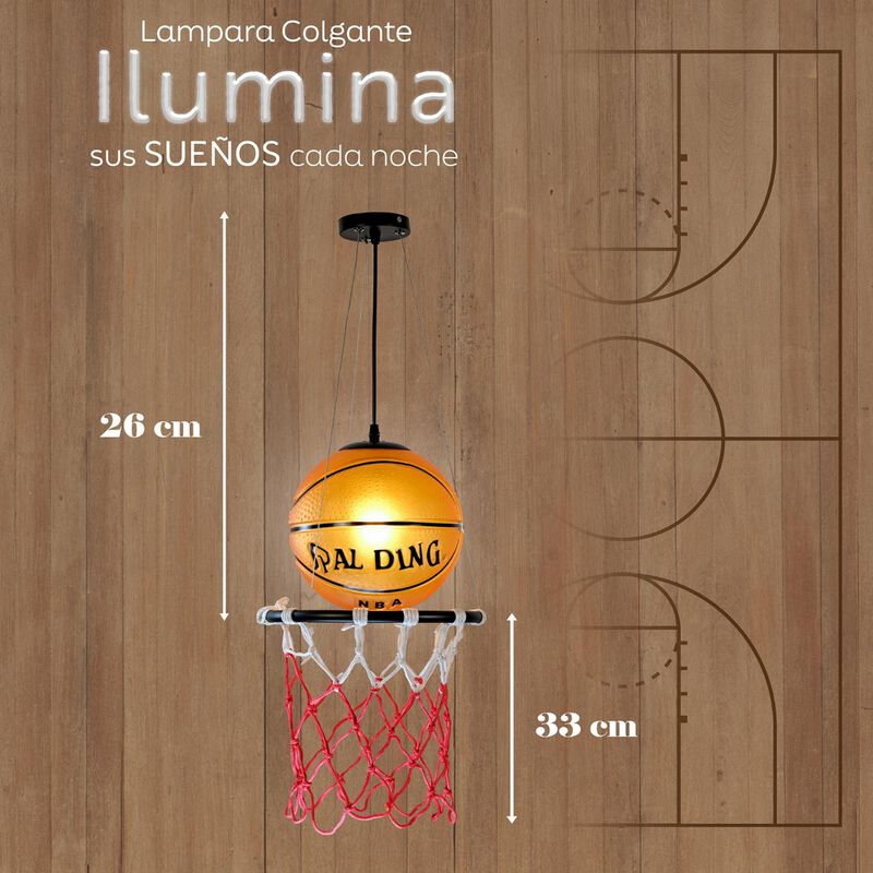 L&aacute;mpara Colgante Basketball image number null