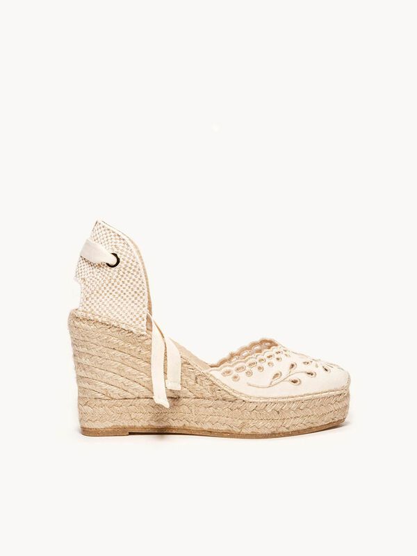 Alpargata de Cu&ntilde;a Alta Romero Crudo image number null