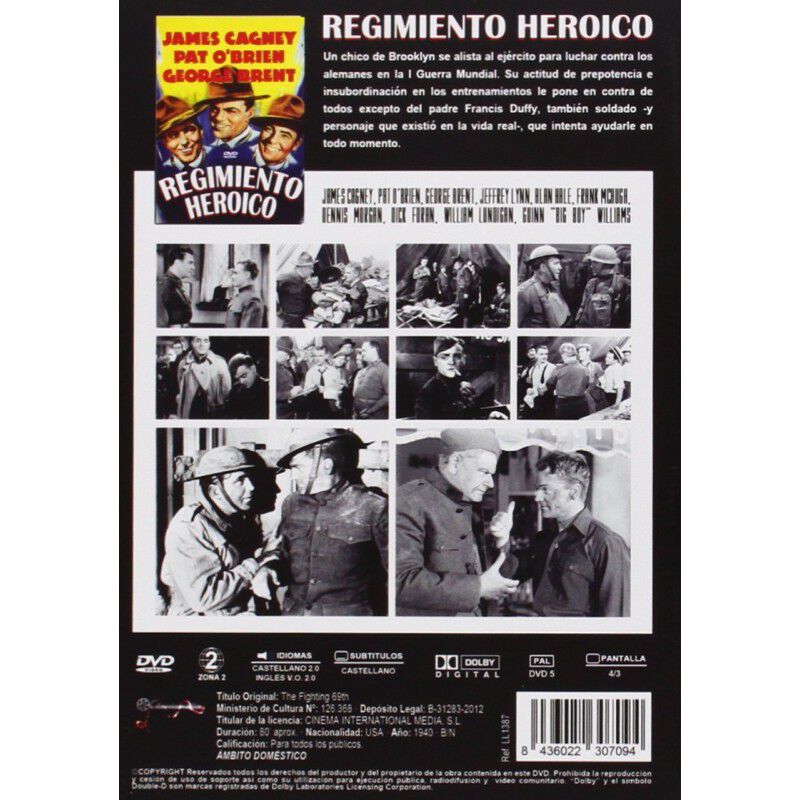 Regimiento Heroico [dvd] (1940) El 69.&ordm; Regimie... image number null