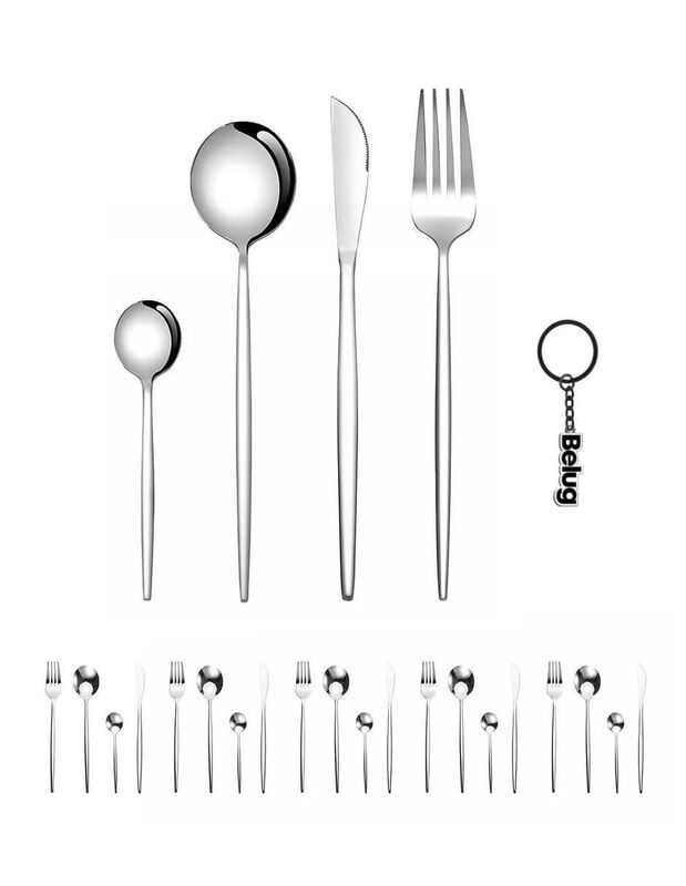 Set cubiertos Casa BIU de acero inoxidable 25 p... image number null