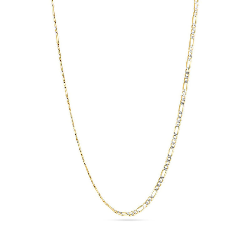 Cadena De Oro Amarillo Con Platinado 14K 3X1 (5... image number null