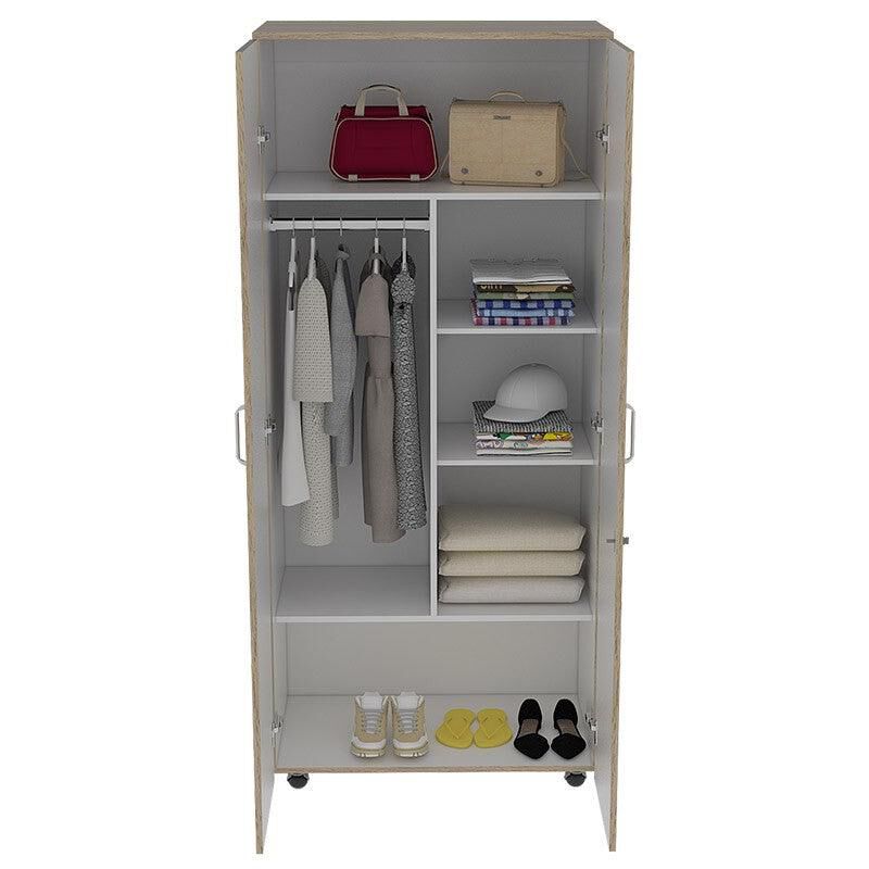 Closet Iker, Beige y Blanco, con Maletero y Rod... image number null