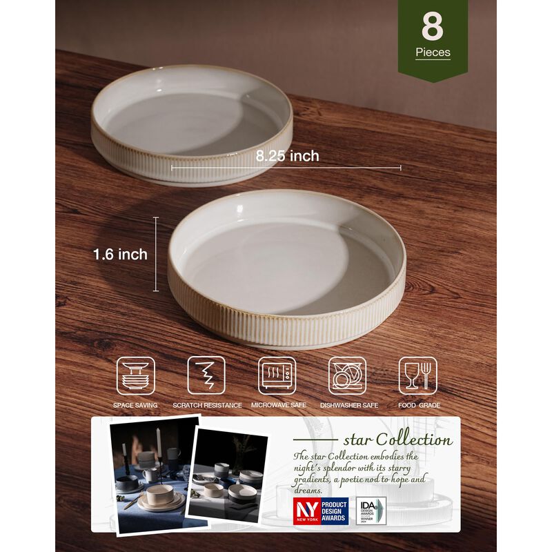 Juego De 8 Tazones Para Pasta Famiware 21 cm Bl... image number null