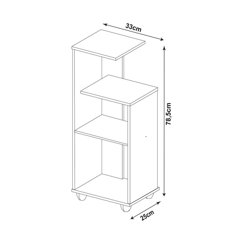 Mesa Auxiliar Bertolini Bis Imbuia Negro image number null