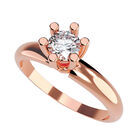 Anillo de Compromiso de 14K con Diamante de Laboratorio 0.20 CT F VS1 Talla 6 ORO ROSA 14K &ndash; / M405-20-14R-LG-6