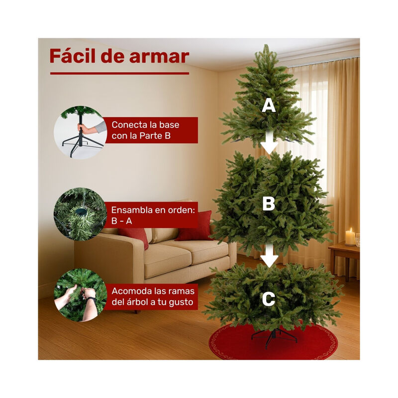 Arbol Navidad Ramas Abeto Pino Navide&ntilde;o Realist... image number null