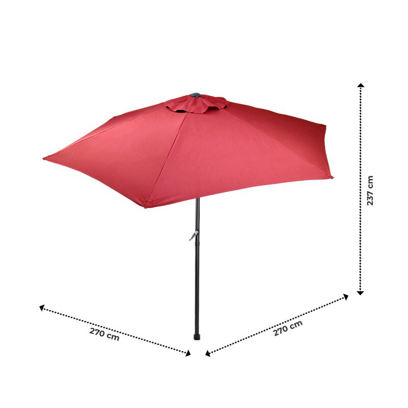 Sombrilla Jardin Playa 2.7 Metros Kit 4 Piezas ... image number null