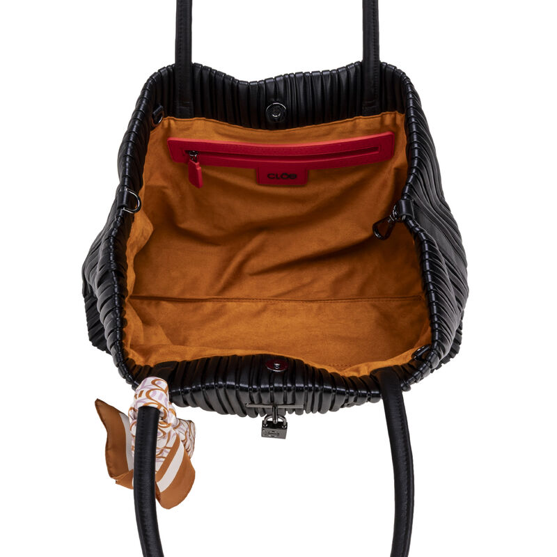 Bolsa Tote Grande Look Blisado Color Negro image number null