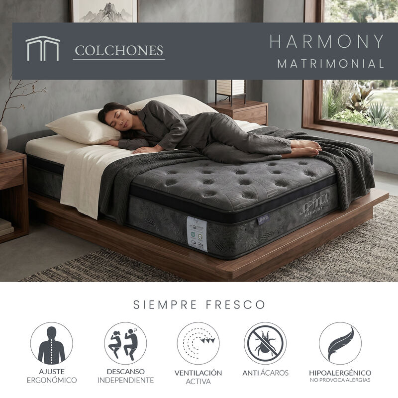 Colch&oacute;n Matrimonial Japandi Harmony Memory Foam... image number null