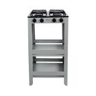 Parrilla de Gas C/Anaquel Fraga P91023 4Q Negro/Gris end
