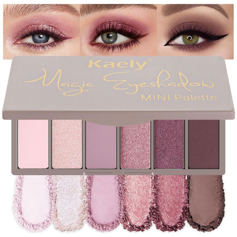 Paleta De Sombras Kaely 6 Colores Mate Y Con Br... image number null