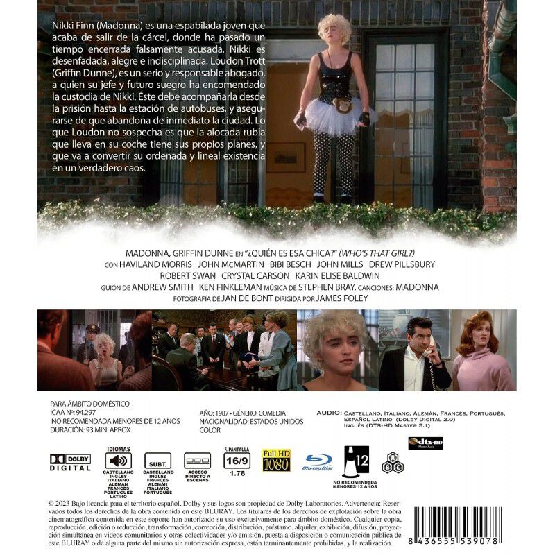 &iquest;Qui&eacute;n es esa chica? Blu-ray 1987 image number null