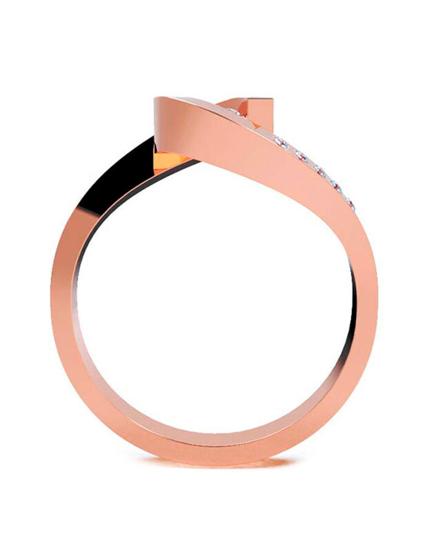 Anillo de Compromiso de 10K con Circonia Talla ... image number null