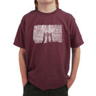 Camiseta Word Art Para Ni&ntilde;o - Brooklyn Bridge - Granate