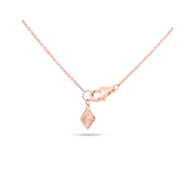 Gargantilla Coraz&oacute;n Oro Rosa Platinado 14k 6 Pt... image number null