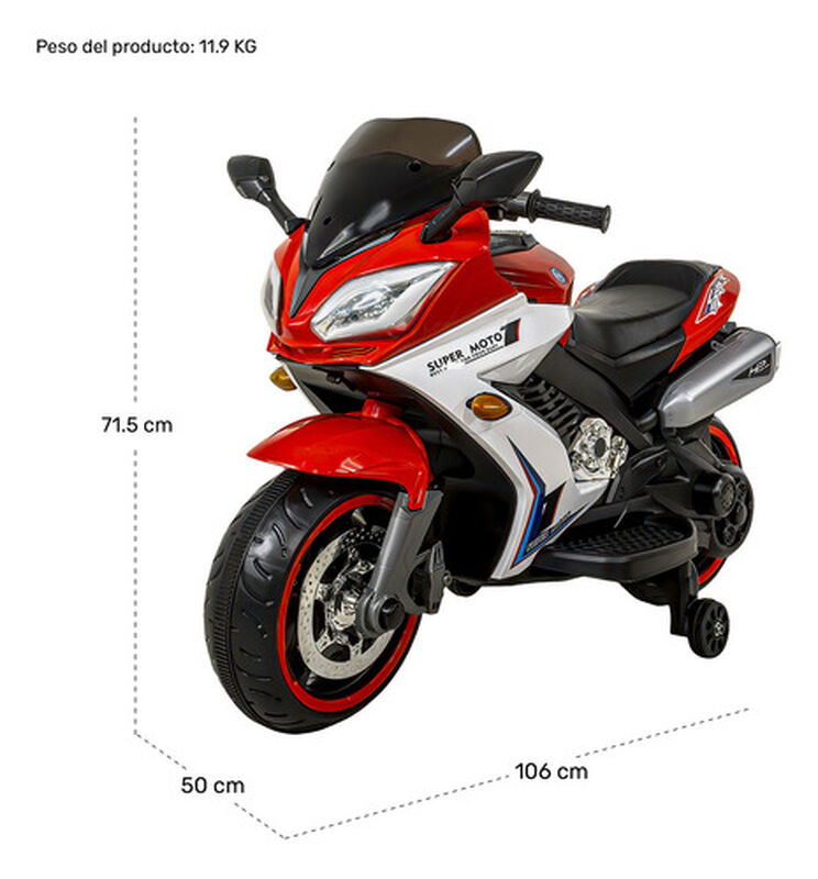 Motocicleta Montable Electrica 12v Deportiva Ni... image number null