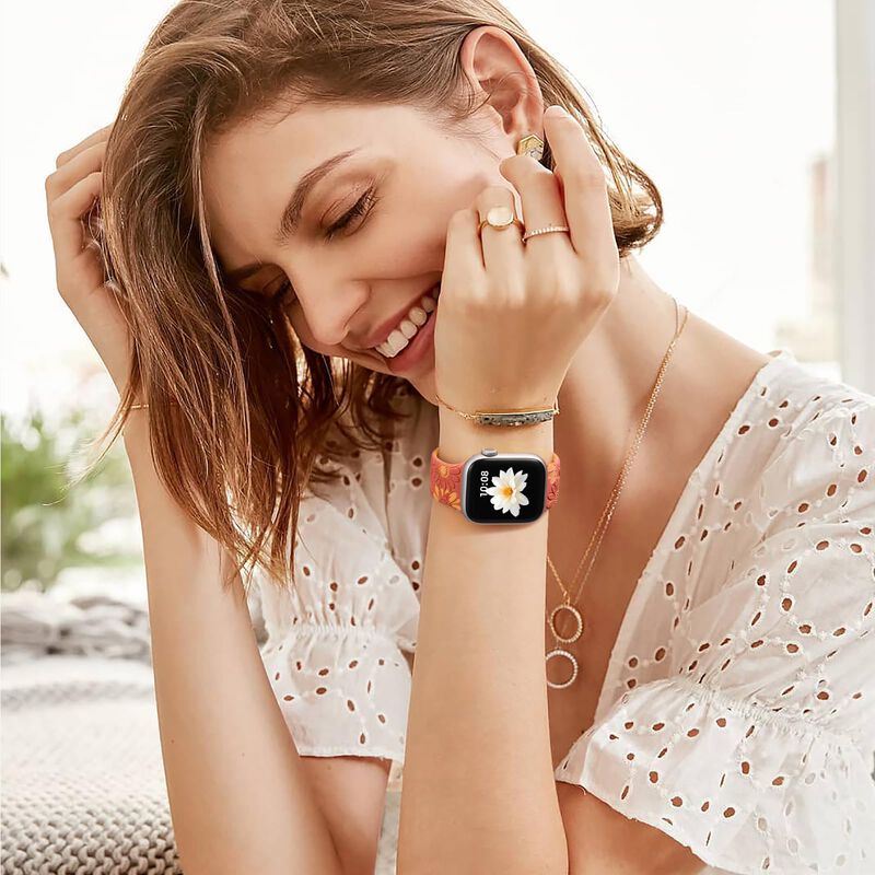 Correa Daqin Floral Grabada para Apple Watch 38... image number null
