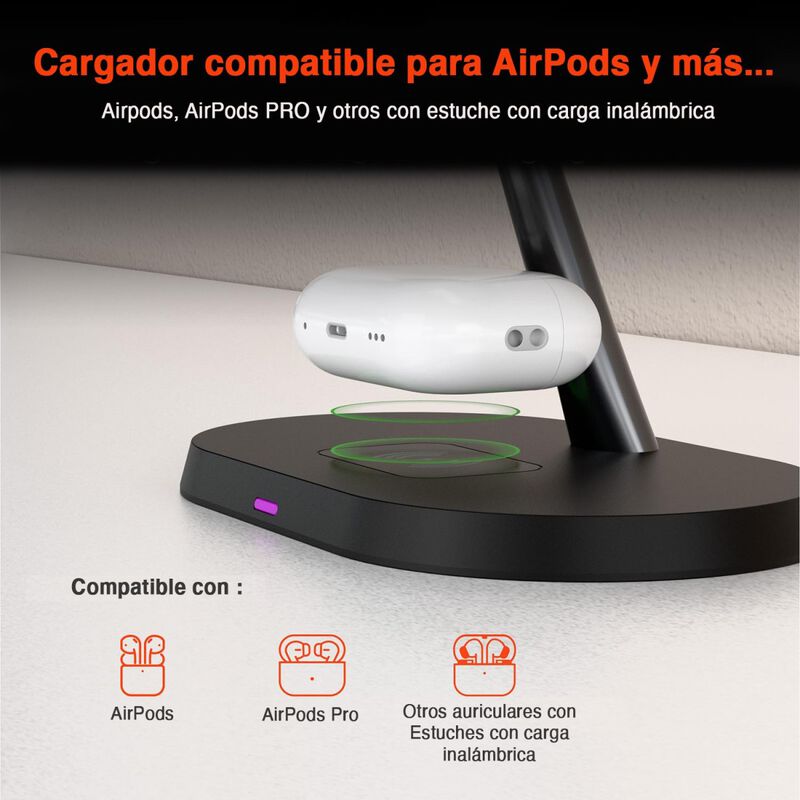 Base De Carga Hypergear Inal&aacute;mbrica Qi 3en1 Par... image number null