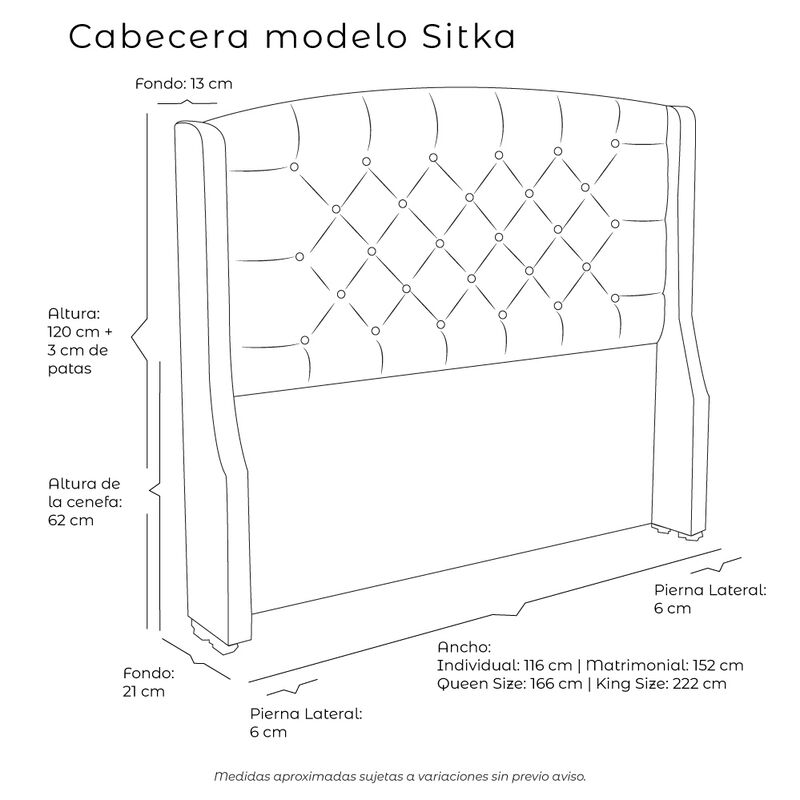 Cabecera Matrimonial Dicasa Sitka Morado image number null