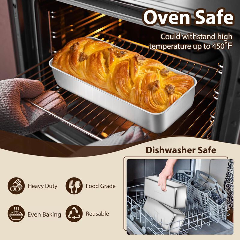 Molde para Pan P&P Chef 2 Uds Acero Inoxidable ... image number null