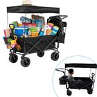 Carrito Vag&oacute;n Plegable con Ruedas,Techo, Frenos, Multiusos, Doble Manubrio, Para Ni&ntilde;os y Accesorios