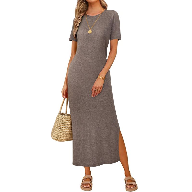 Vestido Maxi de Lana Arach&Cloz Caf&eacute; image number null